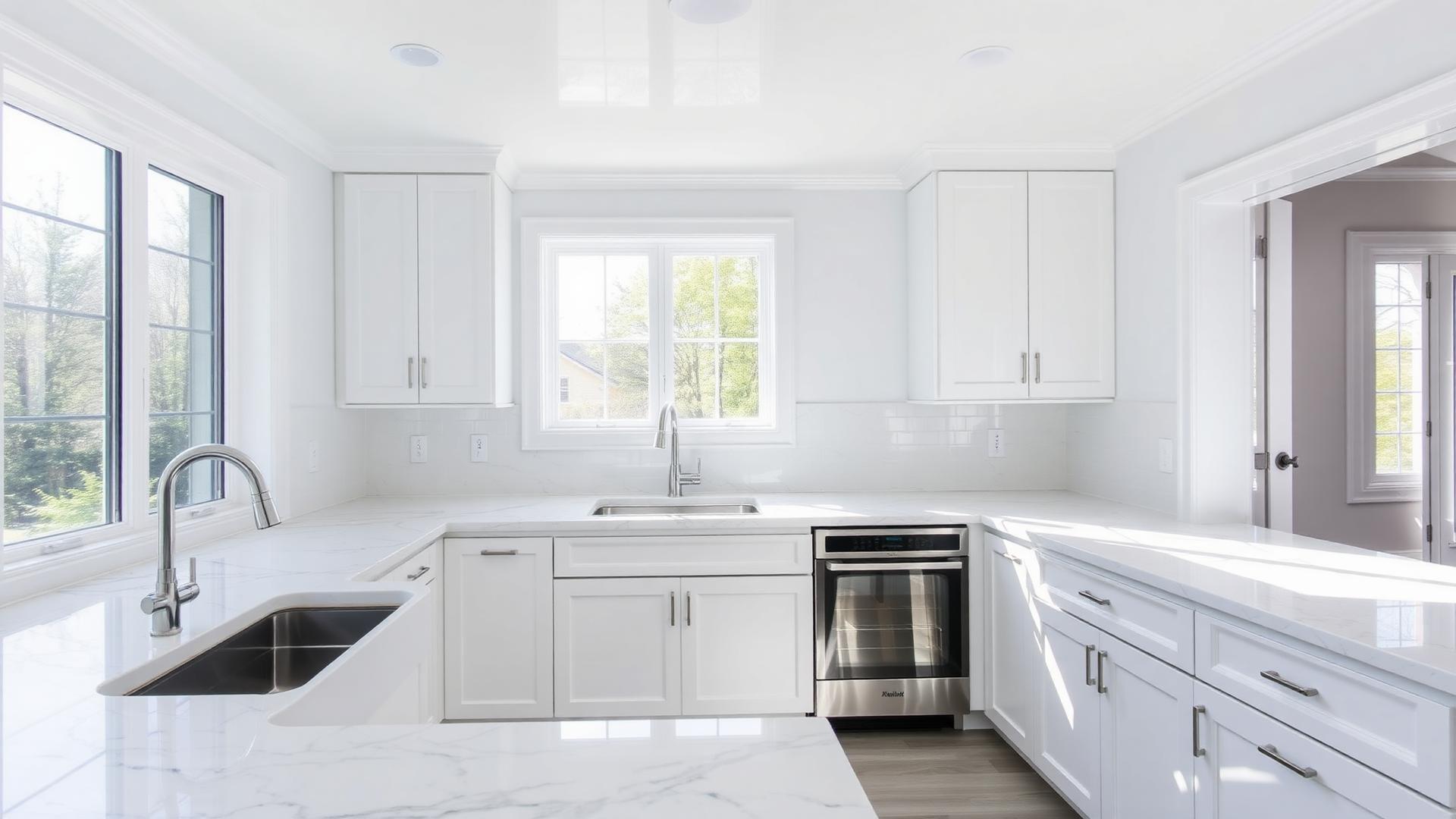 A freshly cleaned kitchen in a Maine home